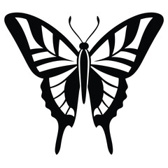 Solid color Tiger Swallowtail animal vector design