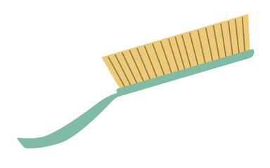 Cleaning brush. Washing tool in clip art style. Isolated vector illustration for your design