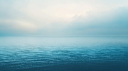 Tranquil Seascape with Calm Waters and Soft Light