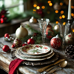 christmas table decoration