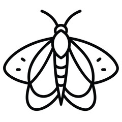 Solid color Tiger Moth animal vector design