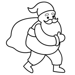 santa claus with a turtle