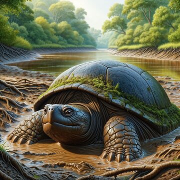 Portrait of Mud turtle