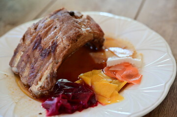 roast pork with potatoes