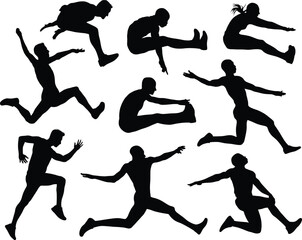 Long jump silhouette