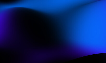 Soft flowing waves in shades of blue and purple create a calming abstract background, suitable for digital designs or artistic projects. Blue and black gradient blur abstract pattern background.