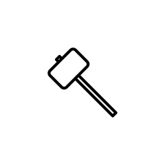 Wooden Mallet icon vector. stock illustration