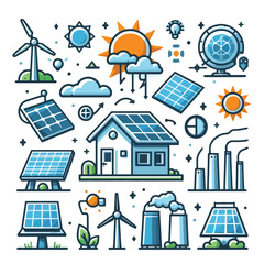 Naklejka premium Solar panel as a clean energy source. icon
