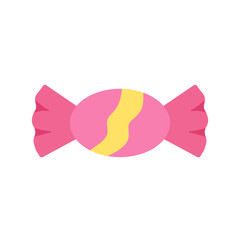 pink yellow sweets candy illustration flat style vector isolated on white and transparent background