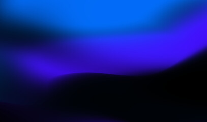 Soft flowing waves in shades of blue and purple create a calming abstract background, suitable for digital designs or artistic projects. Blue and black gradient blur abstract pattern background.