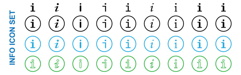 Information vector icon set. Info point Icon 