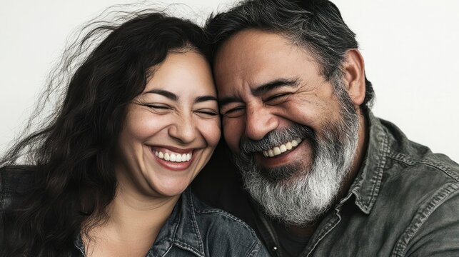 PNG Hispanic couple laughing portrait people. AI generated Image by rawpixel.