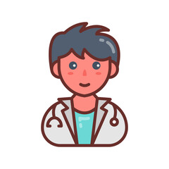 Doctor Filled Icons , Vector illustration