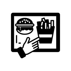 Online Order Glyph Icon, Vector illustration