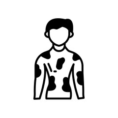 Skin Disease Glyph Icon, Vector illustration