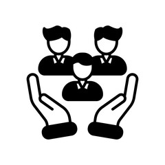 Social Care Glyph Icon, Vector illustration