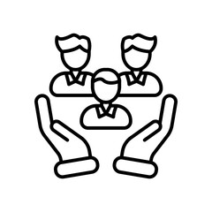 Social Care Outline Icon, Vector illustration