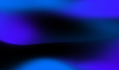 Soft flowing waves in shades of blue and purple create a calming abstract background, suitable for digital designs or artistic projects. Blue and black gradient blur abstract pattern background.