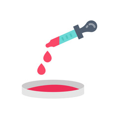 Blood Test Flat Icons, Vector illustration