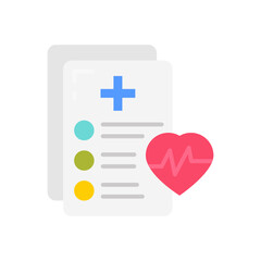 Obraz premium Medical Report Flat Icons, Vector illustration