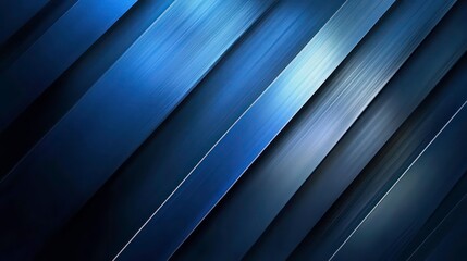 Obraz premium Abstract blue diagonal lines with a blurry effect, creating a modern and dynamic background.