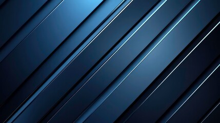 Obraz premium Abstract blue and black diagonal stripes background with gradient, futuristic design.