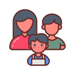 Family Care Filled Icons , Vector illustration