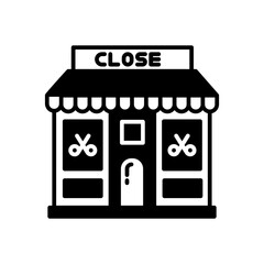 Hair Salon Glyph Icon, Vector illustration