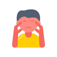 Anxiety Flat Icons, Vector illustration