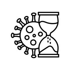 Incubation Period Outline Icon, Vector illustration