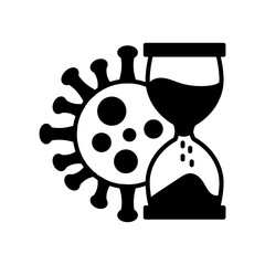 Incubation Period Glyph Icon, Vector illustration