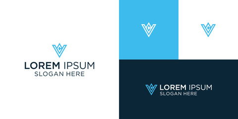 VC CV V abstract logo