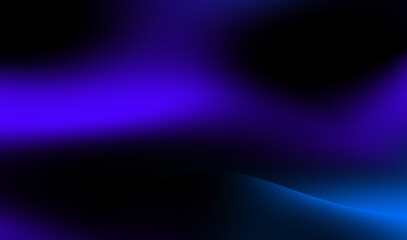 Soft flowing waves in shades of blue and purple create a calming abstract background, suitable for digital designs or artistic projects. Blue and black gradient blur abstract pattern background.