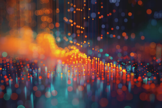 Stock prices vs trading volume scatter plot, strong positive correlation, investor interest rise.
