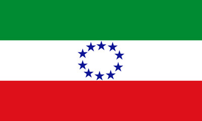 Naklejka premium Flag of Central Ethiopia Regional State (Federal Democratic Republic of Ethiopia)