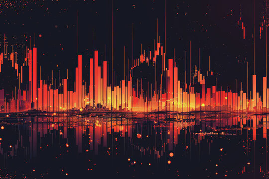 Stock prices vs trading volume scatter plot, strong positive correlation, investor interest rise.