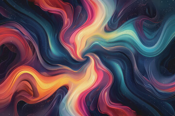 Obraz premium Fascinating color combinations Swirled together to create hypnotic, colorful abstract patterns.