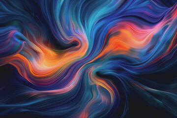 Obraz premium Fascinating color combinations Swirled together to create hypnotic, colorful abstract patterns.