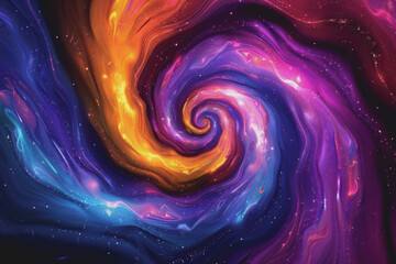 Obraz premium Fascinating color combinations Swirled together to create hypnotic, colorful abstract patterns.