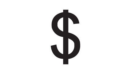 dollar sign on a white background