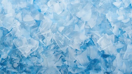 Blue ice texture background with geometric shapes