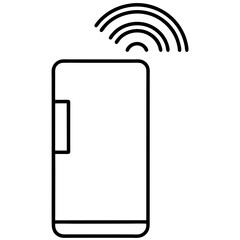 phone icon wi-fi-enabled-refrigerator-logo-type-on-white-back