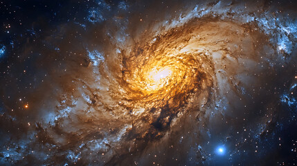 A celestial masterpiece of swirling gas clouds and radiant stars creating a breathtaking view of the cosmos