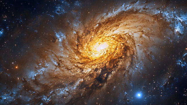 A celestial masterpiece of swirling gas clouds and radiant stars creating a breathtaking view of the cosmos