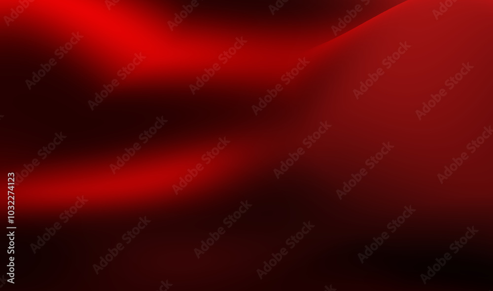 Wall mural abstract red and black wave pattern showcasing smooth gradients and dynamic shapes in a bold artisti