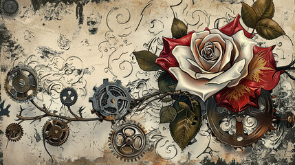 rose, flower, floral, love, pattern, vector, roses, seamless, valentine, design, nature, vintage, illustration, leaf, blossom, pink, bouquet, red, bloom, art, decoration, plant, card, flowers, petal