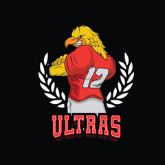ultras garuda mascot vector