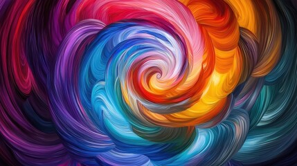 Vivid Abstract Swirling Shapes in Bright Colors