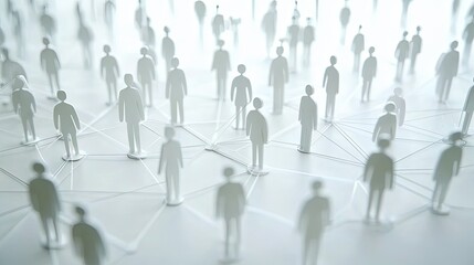 Business network connections and teamwork symbols 