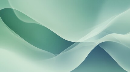 Obraz premium Abstract macOS-inspired background, soft gradient from green to blue with gentle curves, smooth and elegant design, ample copy space on the side for text or branding